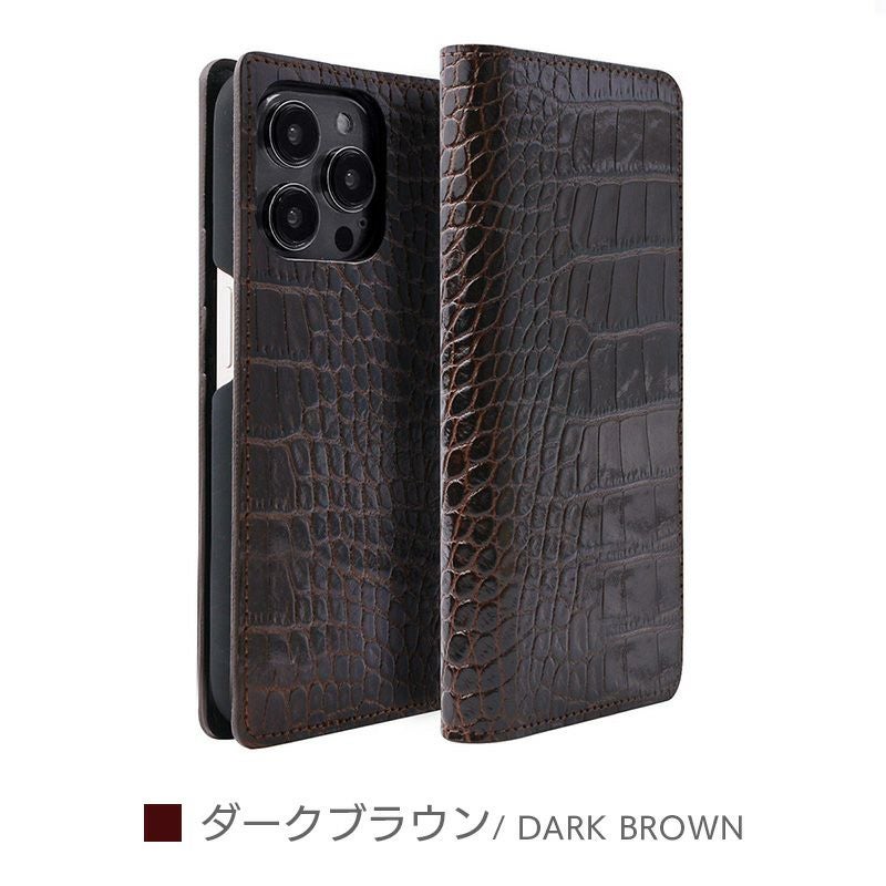 イタリアンレザー☆クロコ柄】iPhone15Pro / iPhone15ProMax