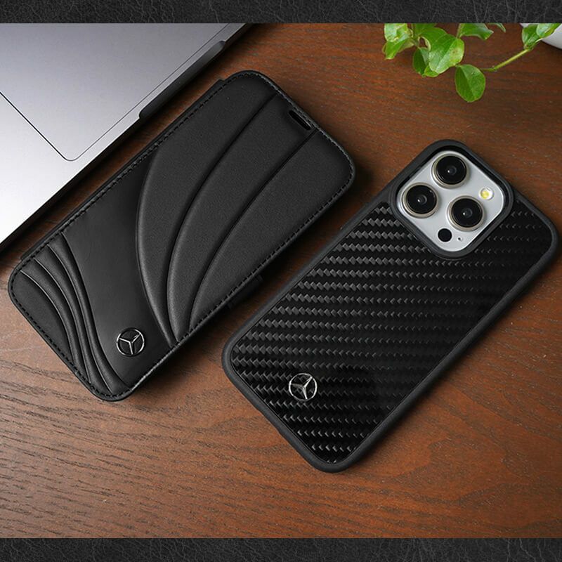 ベンツ Mercedes Benz カーボン 背面ケース』 iPhone15Pro