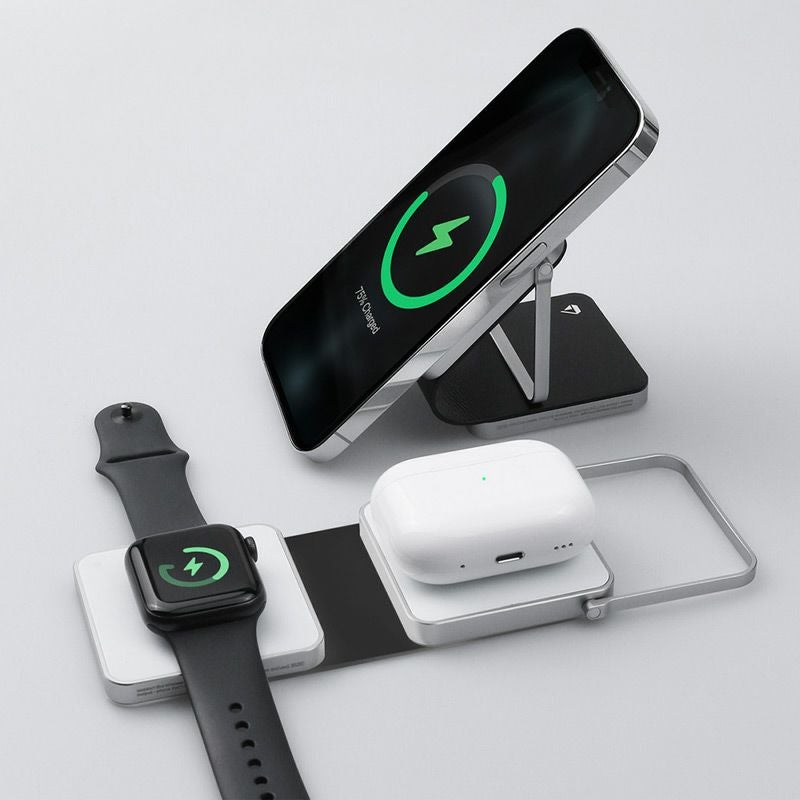 ワイヤレス充電 マグネット iPhone 充電器 軽量 コンパクト 充電器 携帯用 iphone 充電器 置くだけ Applewatch 充電器