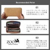 長財布 象革 エレファント レザー ブランド ZOO おしゃれ ラウンドファスナー