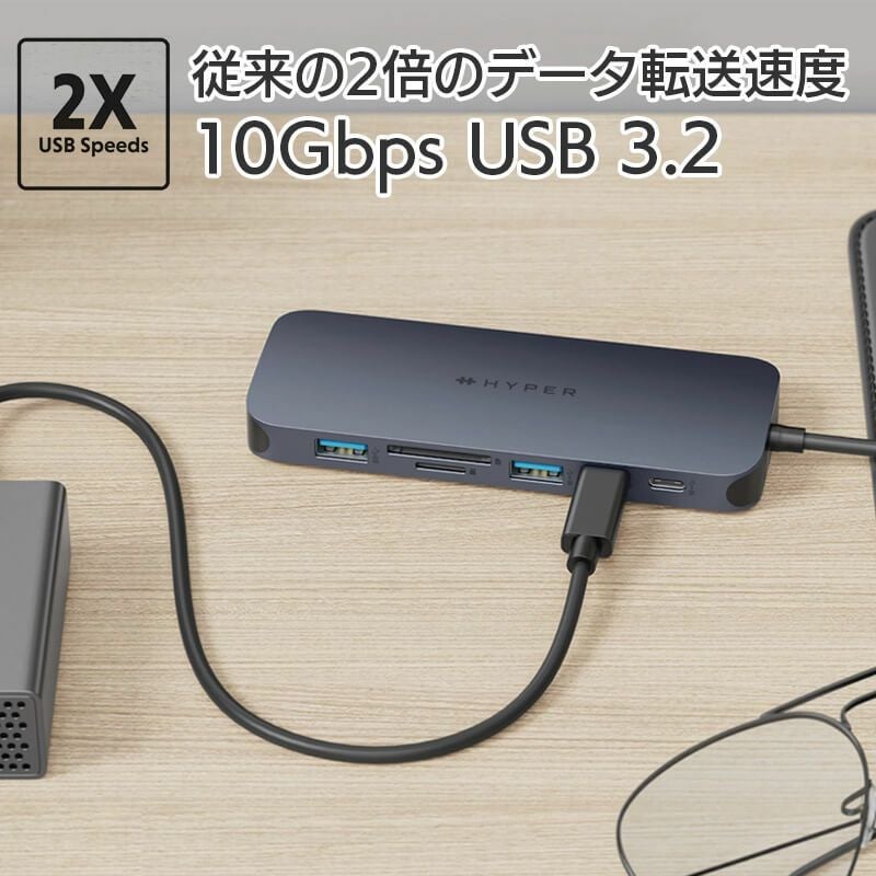 HyperDrive Next Dual 4K60Hz HDMI 11 Port USB-C ハブ』 HDMI USB-C