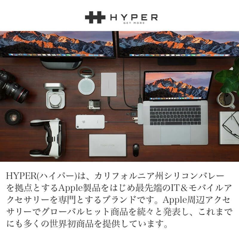 USB 3.2 ハブ usb Hyper 高速データ転送 タイプc Dual HDMI変換アダプター イーサネットアダプター 140W PD Hyper オーディオジャック