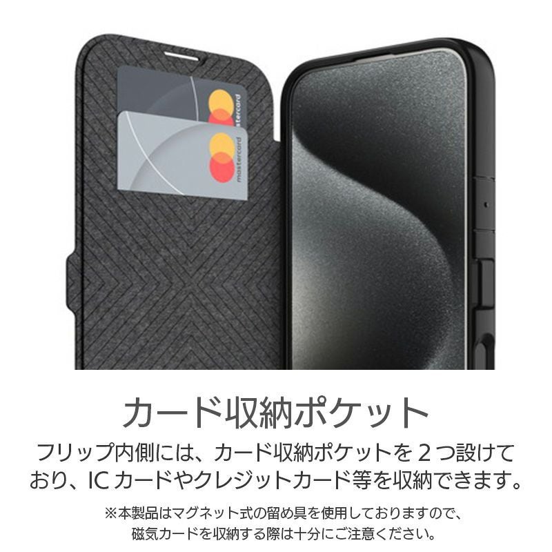 iPhone16 Pro / iPhone16 ProMax / iPhone 16 / iPhone16 Plus ケース 耐衝撃 スマホケース 手帳型 MagSafe対応 米国MIL規格 カード収納