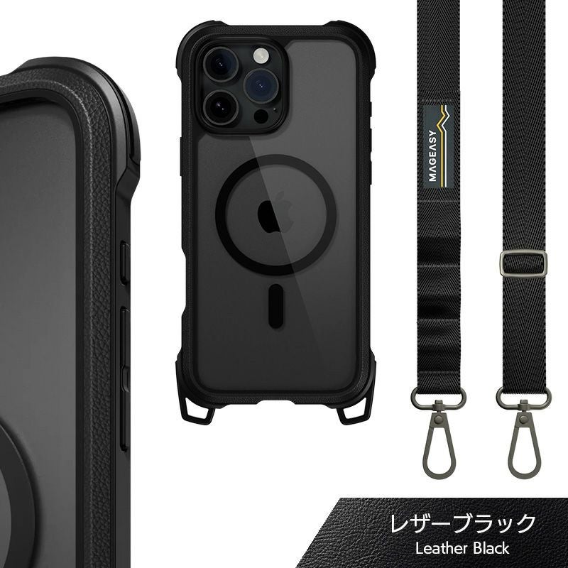 耐衝撃☆米軍MIL規格】MagEasy Odyssey + Strap M iPhone16Pro