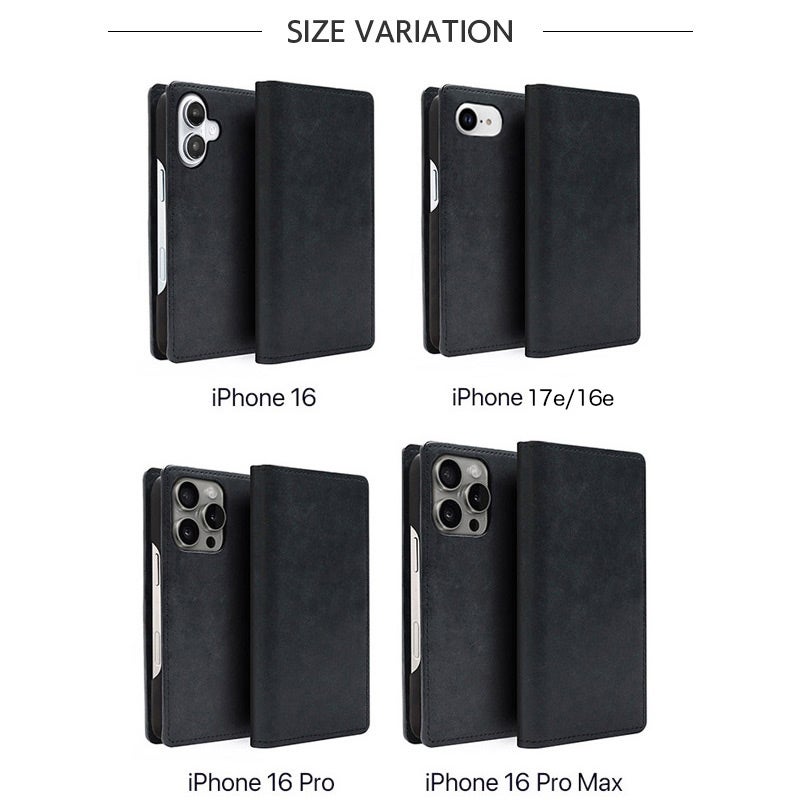 iPhone 17e 16e /iPhone16 Pro / iPhone16Pro Max / iPhone 16 ケース 手帳型 ブランド 本革 スマホケース レザー MagSafe対応