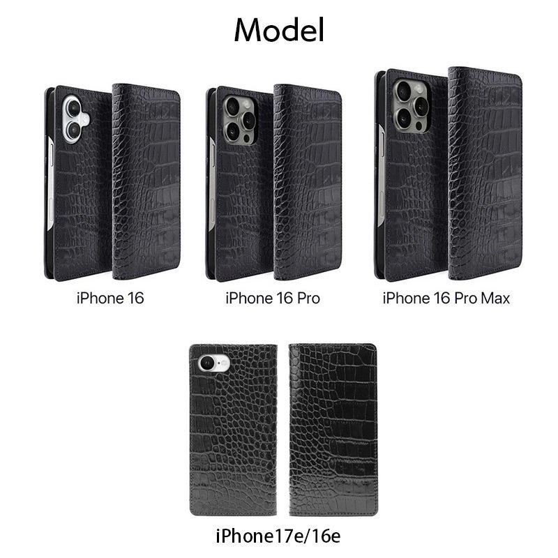 iPhone16e 本革 レザーケース LIPARI（リパリ）クロコ柄レザーケースはこちら