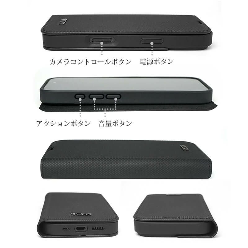 TUMI 手帳型ケース 本革』 iPhone16Pro / iPhone16ProMax / iPhone16
