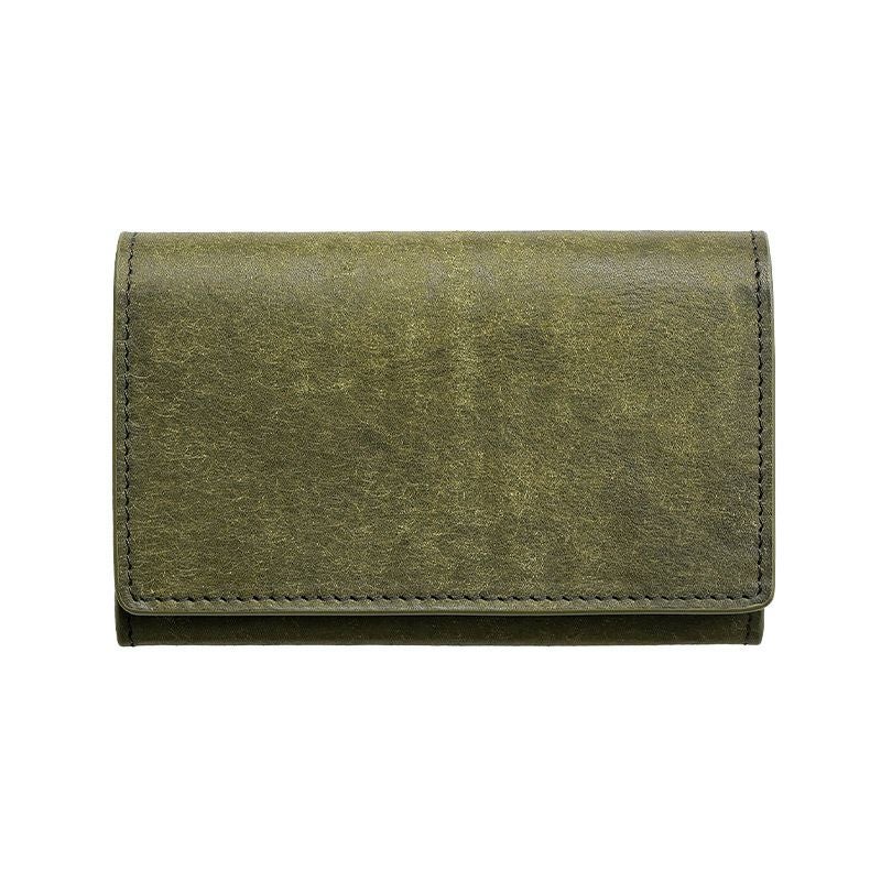 名刺入れ おしゃれ レディース メンズ 本革 プエブロレザー ブランド 仕切り あり 女性 男性 スリム 高級 社会人 就職祝い 昇進祝い カーキ グリーン 緑 オリーブ