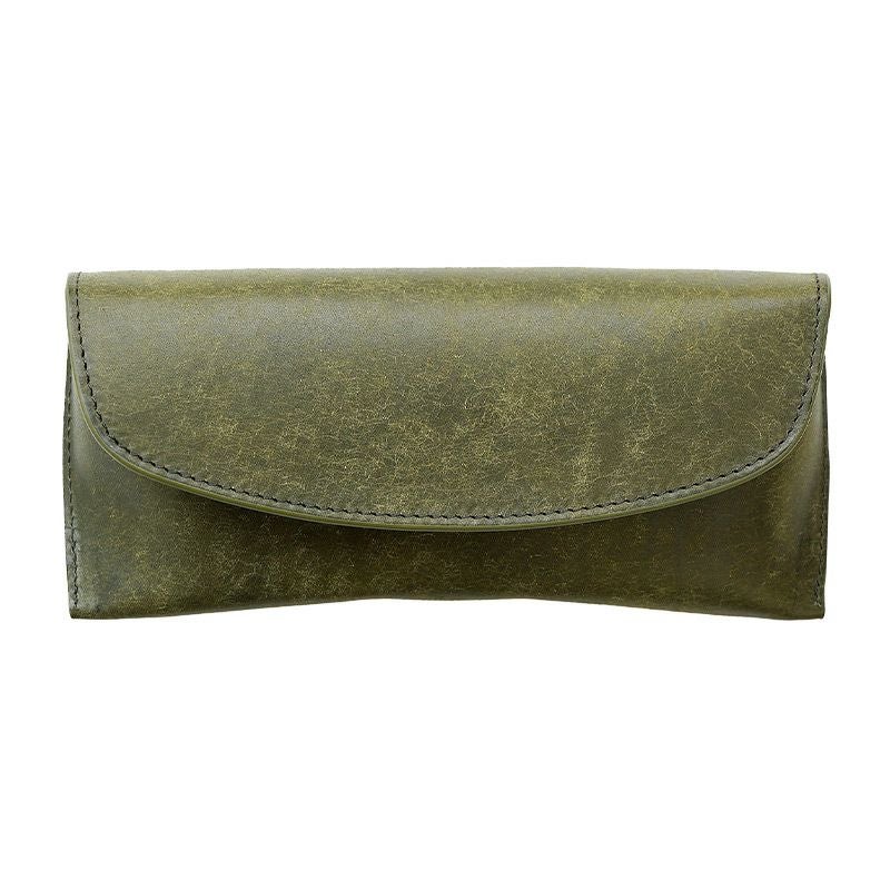 メガネケース 本革 プエブロ レザー おしゃれ シンプル 大きめ