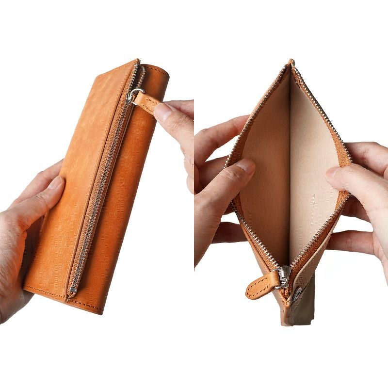 ラダイト ペンケース ロール おしゃれ 革 ブランド シンプル スリム コンパクト 高級 本革 フラット 一本ずつ レトロ 仕切り 付き 楽天