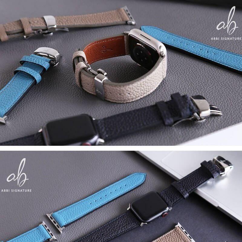 apple watch ベルト 本革 レザー おしゃれ 49mm 46mm 45mm 44mm 42mm 41mm 40mm 38mm シュランケンカーフ 革 シュリンクレザー アップルウォッチ