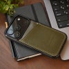 iPhone17Pro ケース 背面 カード収納 ブランド 本革 スマホケース カード入れ レザー カバー 栃木レザー カードポケット グリーン 深緑