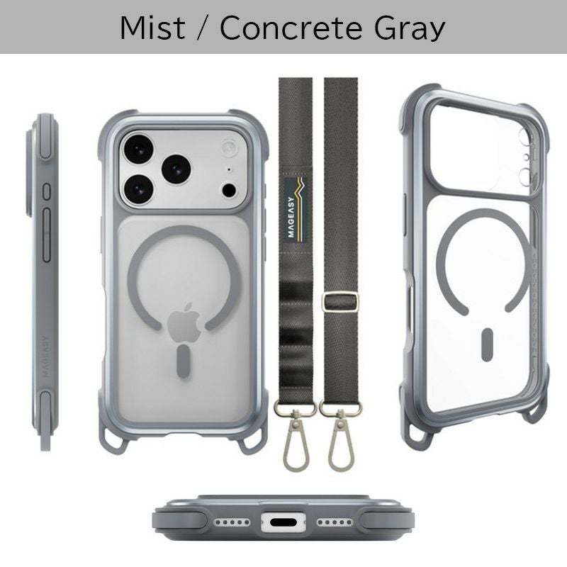 耐衝撃☆米軍MIL規格】MagEasy Odyssey +Strap M C iPhone17Pro