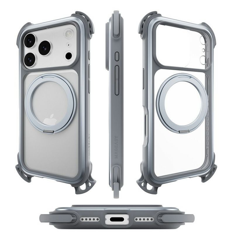 iPhone17 Pro / iPhone17 ProMax ケース 耐衝撃 スマホケース 衝撃吸収 クリアケース MagSafe ショルダー スタンド機能 スマホリング