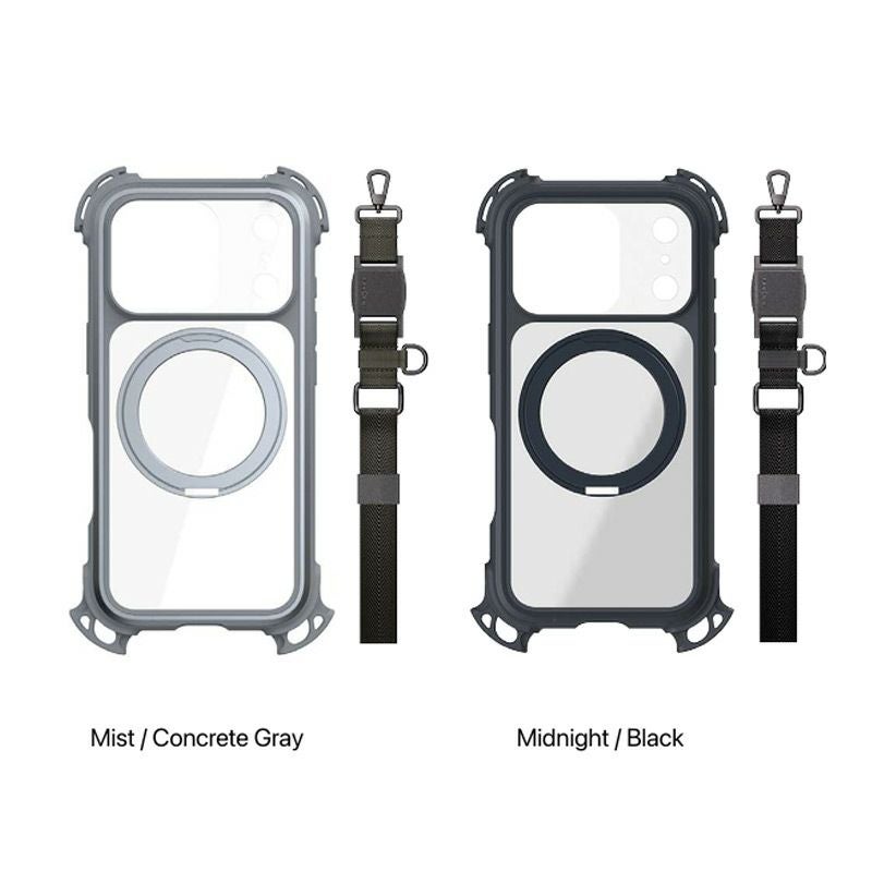 iPhone17 Pro / iPhone17 ProMax ケース 耐衝撃 スマホケース 衝撃吸収 クリアケース MagSafe ショルダー スタンド機能 スマホリング