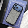 iPhone17 Pro ケース ブランド 本革 スマホケース レザー 革 背面 カバー エキゾチックレザー 象革 個性的 グレー ブラック 黒