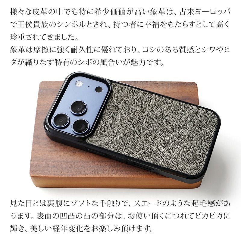 象革】iPhone17Pro ケース 背面 本革 シェル WINGLIDE NPS 本革ケース