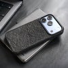 iPhone17 Pro ケース ブランド 本革 スマホケース レザー 革 背面 カバー エキゾチックレザー 象革 個性的 グレー ブラック 黒