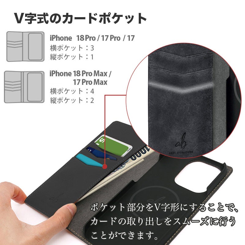 iPhone18Pro / iPhone18ProMax / iPhone17 Pro / iPhone17 ProMax / iPhone 17 ケース 手帳型 ブランド 本革 スマホケース レザー イタリアンレザー ビジネス メンズ