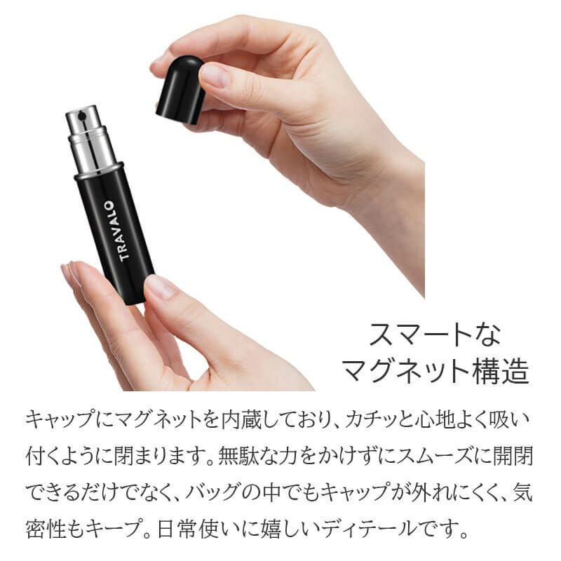 アトマイザー トラヴァーロ ニュークラシック New ClassicTRAVALO 香水 詰め替えチャージ 簡単スプレー 5ml スリム香水 携帯持ち運び