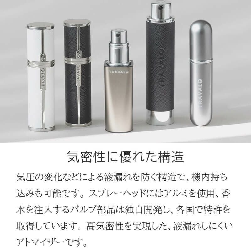 アトマイザー トラヴァーロ ニュークラシック New ClassicTRAVALO 香水 詰め替えチャージ 簡単スプレー 5ml スリム香水 携帯持ち運び