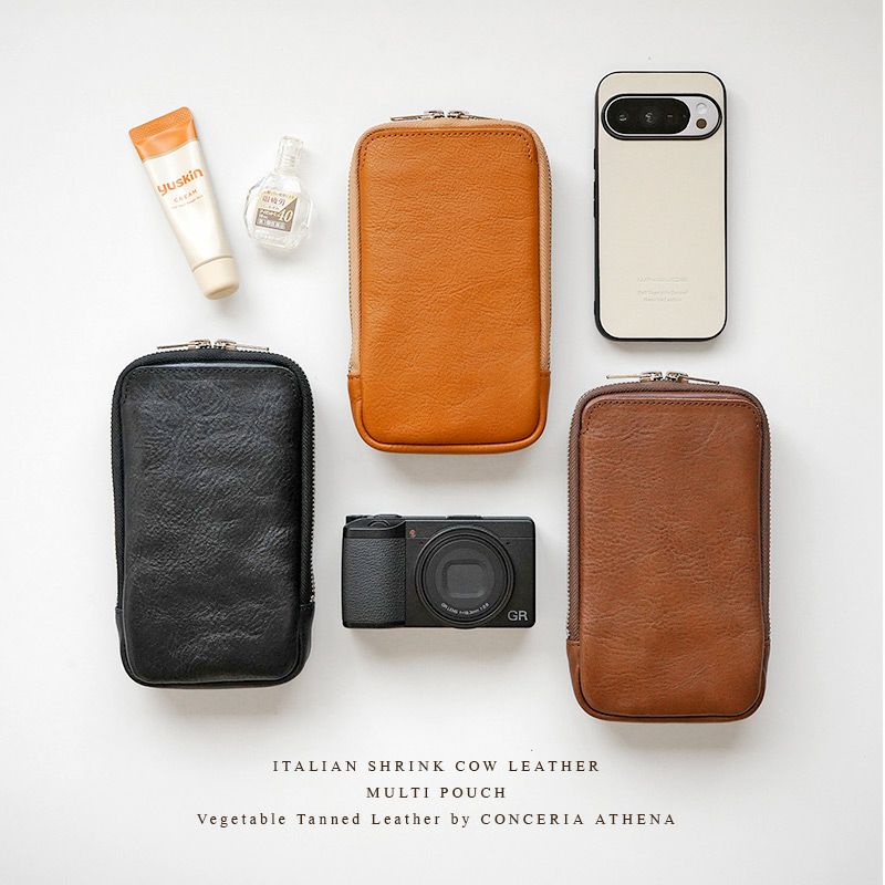マルチケース おしゃれ　マルチポーチ　メンズ レディース 本革 日本 ブランド