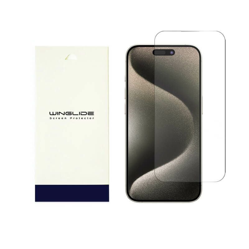 iPhone 15 15Plus 15Pro 15ProMax フィルム 光沢ガラス 液晶保護 画面指紋防止 Pro