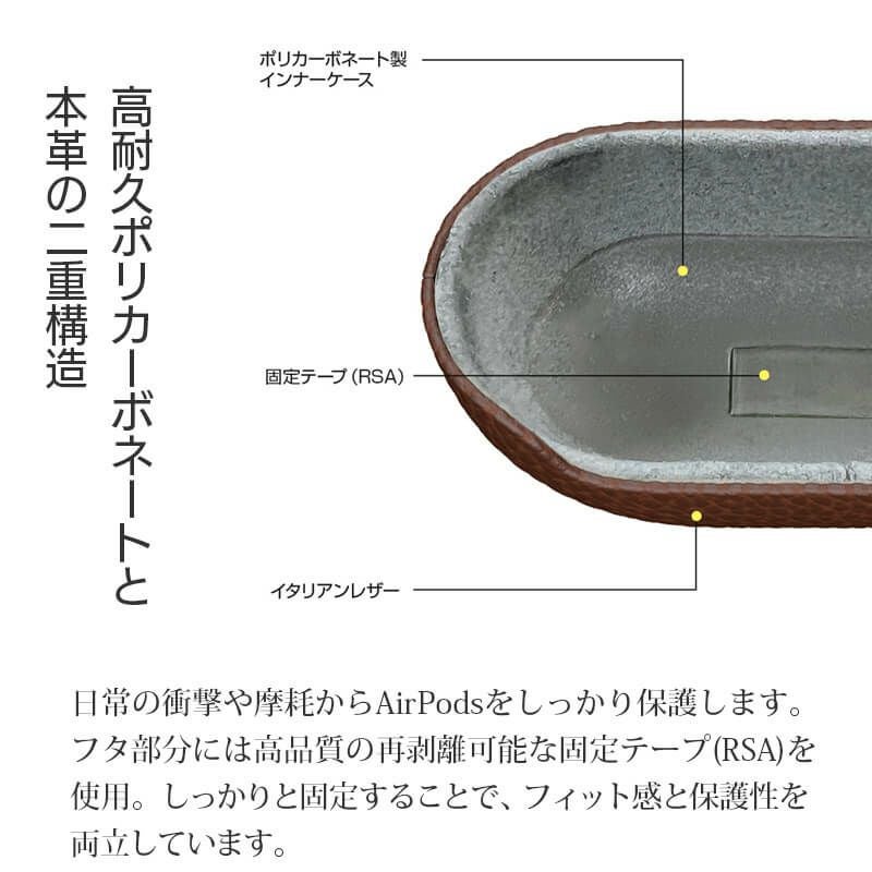 AirPods Pro 3 ケース Airpods 4 ケース エアーポッズ カバー AirPods Case 本革製 イタリアン レザー 保護ケース イヤホン エアポッズ