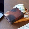 二つ折り財布 本革 泥染めレザー ブランド おしゃれ 高級