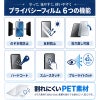 除き見防止フィルム iPhone 17e / 17 /  17Pro / 17ProMax  17 フィルム のぞき見防止 ブルーライトカット 覗き見防止 