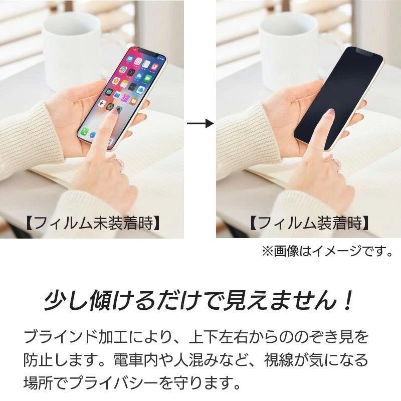 除き見防止フィルム iPhone15 / 15Pro / 15ProMax / 15Plus フィルム のぞき見防止 ブルーライトカット 覗き見防止 