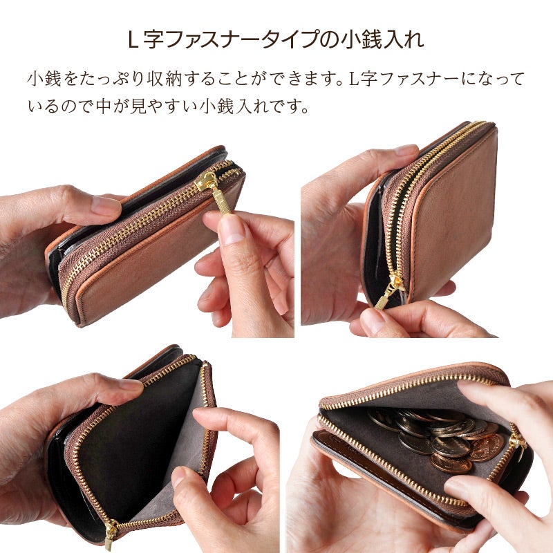 二つ折り財布 本革 鹿革 レザー ブランド　おしゃれ 財布 パーリィー