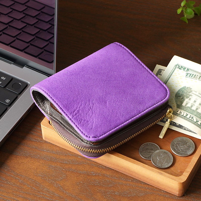 二つ折り財布 本革 鹿革 レザー ブランド　おしゃれ 財布 パーリィー