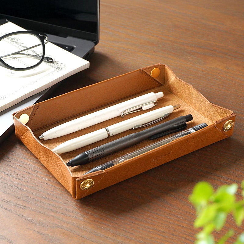 PLOWS レザー 筆箱　ペンケース ペントレーになるペンケース【dritto pen roll】大人の筆箱におすすめ！