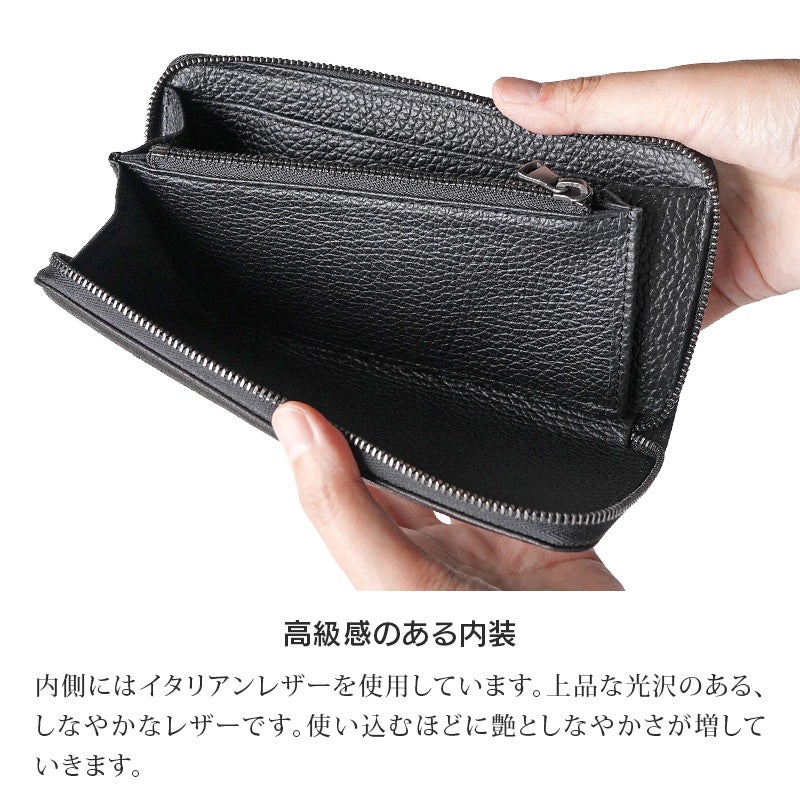 長財布 本革 鹿革レザー ロングウォレット ブランド おしゃれ シンプル