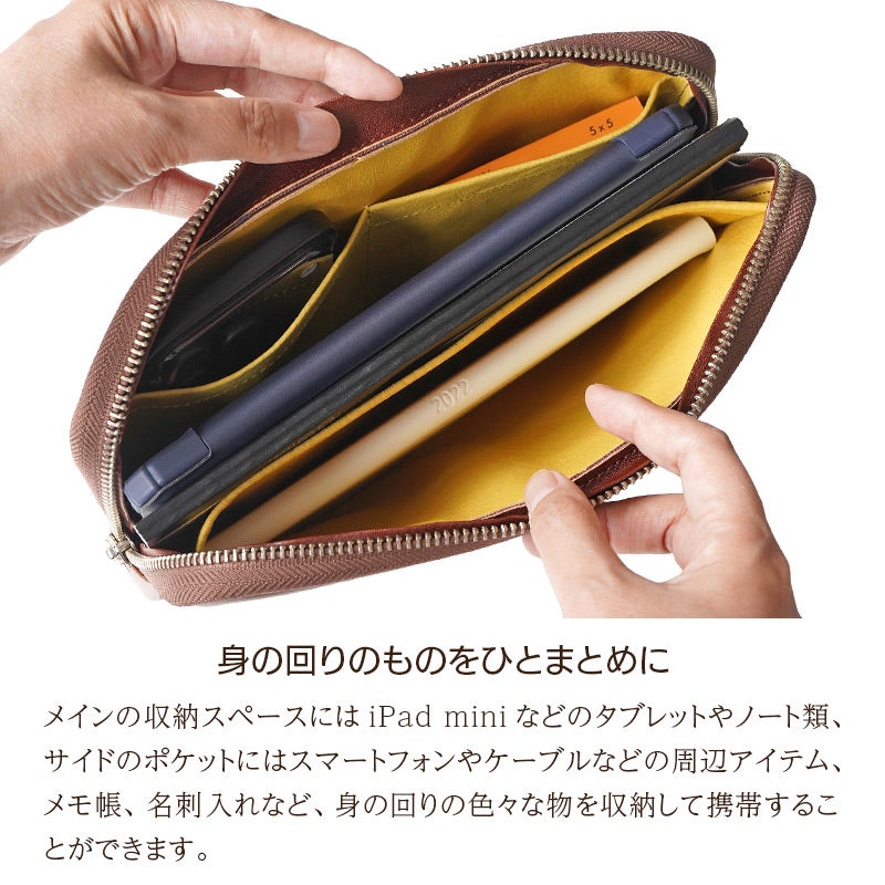 クラッチバッグ メンズ 本革 セカンドバッグ macbook 収納 タブレットケース バッグインバッグ 薄型 ブランド