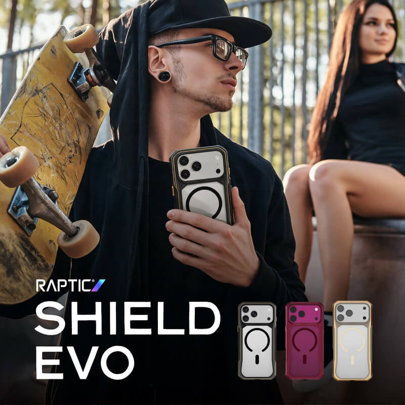 iPhone18 Pro / iPhone18 ProMax / iPhone17 Pro / iPhone17 ProMax / RAPTIC Shield Evo MagSafe対応 背面ケース 耐衝撃 米軍 mil規格