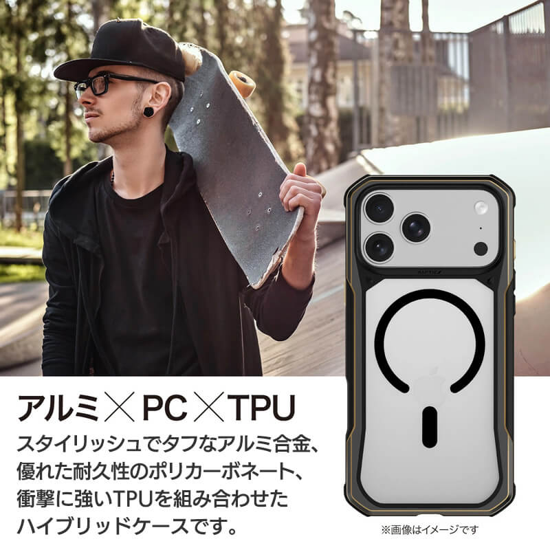 iPhone18 Pro / iPhone18 ProMax / iPhone17 Pro / iPhone17 ProMax / RAPTIC Shield Evo MagSafe対応 背面ケース 耐衝撃 米軍 mil規格