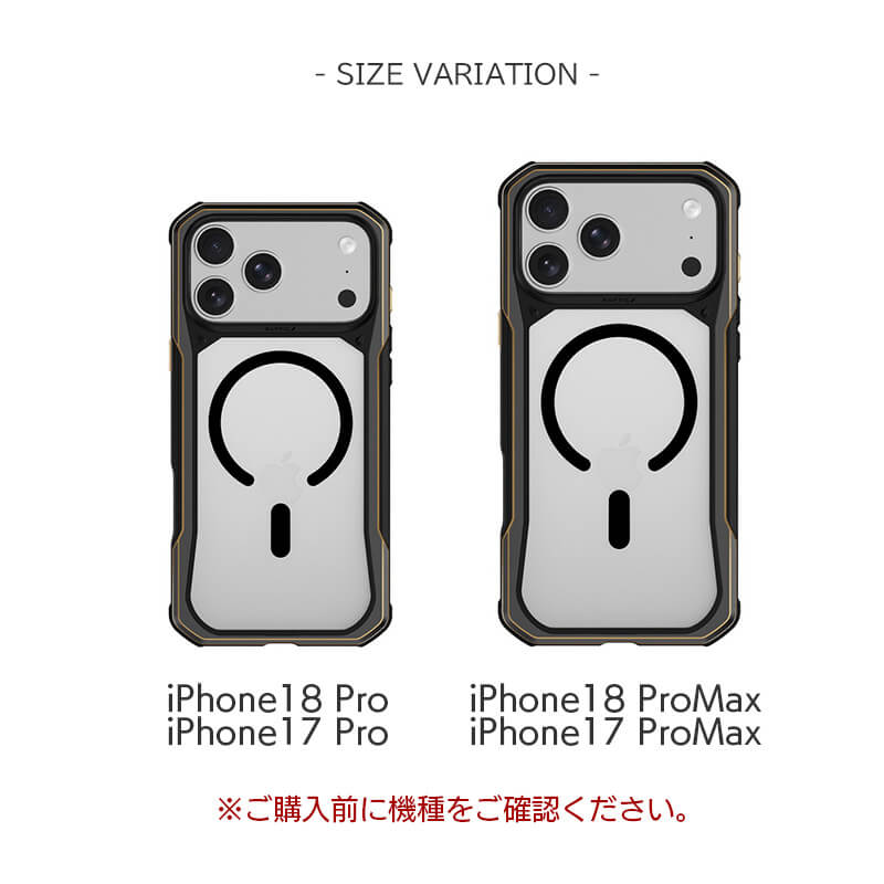 iPhone18 Pro / iPhone18 ProMax / iPhone17 Pro / iPhone17 ProMax / RAPTIC Shield Evo MagSafe対応 背面ケース 耐衝撃 米軍 mil規格
